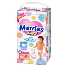 Японские трусики-подгузники Merries XL 12-22 кг 38шт