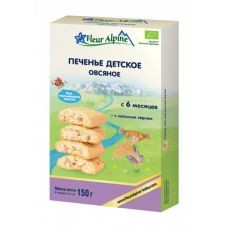 Детское печенье Fleur Alpine Organic растворимое овсяное 150гр