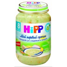 Hipp "Мой первый супчик" Овощной суп с индейкой и лапшой 190гр