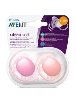 Philips AVENT SCF213/22 Пустышка силиконовая Ultra Soft 6-18 мес,