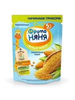 Каша ФрутоНяня безмолочная кукурузная с пребиотиком витаминами и минеральными веществами 200г с 5месяцев