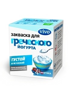 VIVO Закваска для Греческого йогурта 4 шт