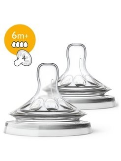 Philips AVENT SCF044/27 Соска быстрый поток Natural поток, 2 шт., 6 мес.+