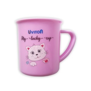 Uviton 0208/03 Кружка  с ручками розовая,  200 мл 12+