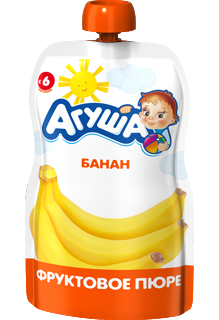 Пюре Агуша банан с 6 месяцев 90 г