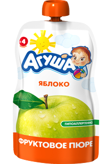 Пюре Агуша яблоко с 4 месяцев 90 г