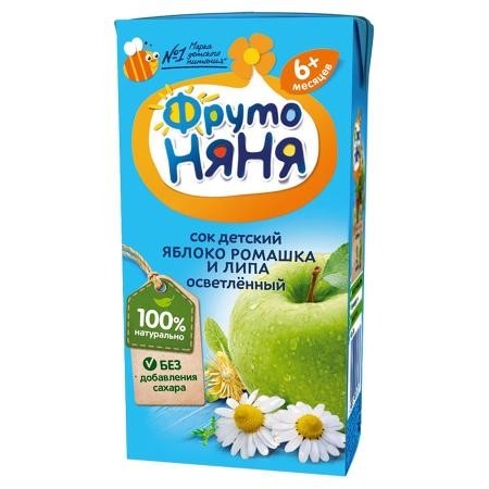 Напиток ФрутоНяня из яблок с липой и ромашкой 0,2 л с 6 месяцев