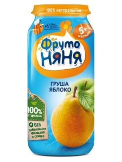 Фрутоняня пюре яблоко груша,250 мл с 5 мес