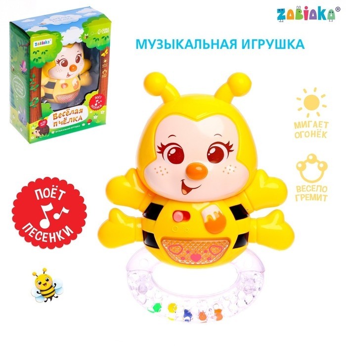  Zabiaka 7258280 Музыкальная игрушка «Весёлая пчёлка», звук, свет 
