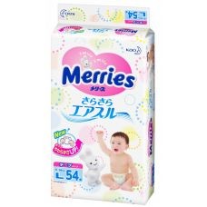 Японские подгузники Merries L 9-14кг 54шт