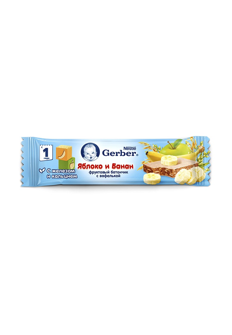 Фруктово-злаковый батончик Gerber® «Яблоко и банан»