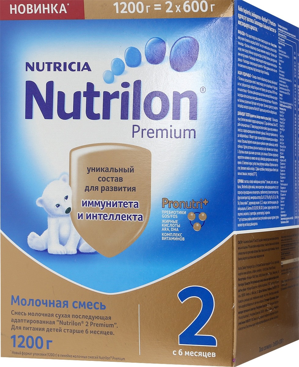 Смесь сухая молочная Nutrilon 2 Premium 1200 гр