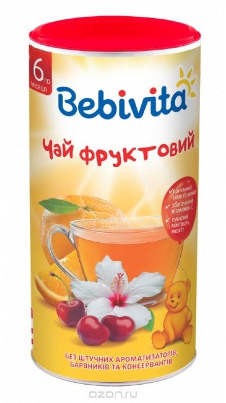 Bebivita Фруктовый чай гранулированный, с 6 месяцев, 200 г