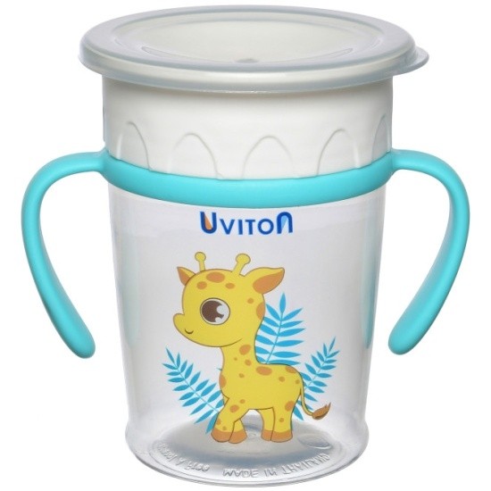 Uviton 0274 Поильник-непроливайка тренировочный, 270мл 12+