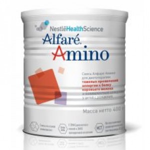 Nestle Сухая гипоаллергенная лечебная смесь Alfare Amino 400гр