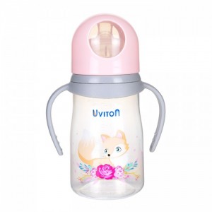 Uviton 0228/02 Бутылочка с широким горлышком Zoo, 250 мл 0+