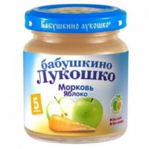 Пюре из моркови и яблок Бабушкино Лукошко 100гр