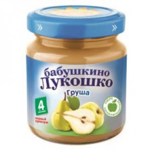 Пюре из груш Бабушкино Лукошко без сахара 100гр
