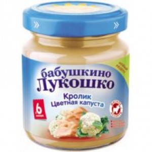 Бабушкино Лукошко Пюре из цветной капусты с кроликом 100гр