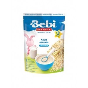 Детская каша Bebi Premium молочная овсяная 250гр