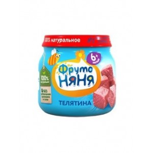 Пюре ФрутоНяня из телятины 80гр