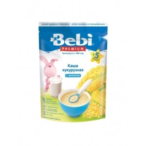 Детская каша Bebi Premium молочная кукурузная 200гр