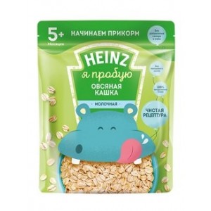Heinz Кашка овсяная с молоком пауч 250гр