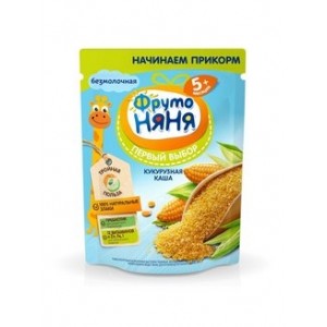 Каша ФрутоНяня безмолочная кукурузная с пребиотиком витаминами и минеральными веществами 200г с 5месяцев