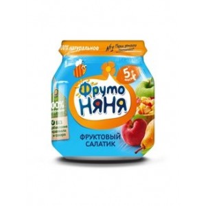 Пюре ФрутоНяня "Фруктовый салатик" 100гр