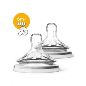 Philips AVENT SCF044/27 Соска быстрый поток Natural поток, 2 шт., 6 мес.+