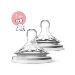 Philips AVENT SCF045/27 Соска с переменным потоком Natural 2 шт., 3 мес.+