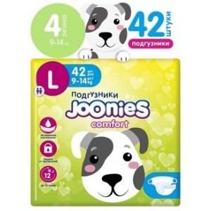 JOONIES Подгузники Comfort L (9-14 кг), 42 шт.