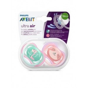 Philips AVENT SCF349/12 Пустышка силиконовая Ultra Air, 18 мес+