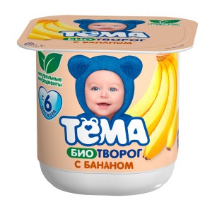 Творог детский Тёма банан 4,2% с 6 месяцев 100 г