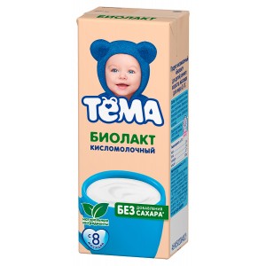 Биолакт Детский Тема без сахара 3,4% с 8 месяцев  206 г