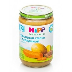 Hipp Пюре Овощная смесь с говядиной 220гр