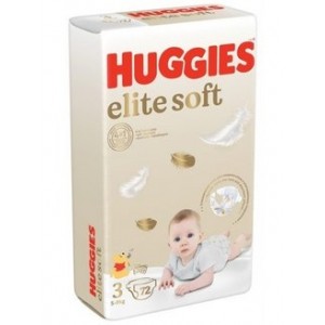 Huggies Elite Soft Подгузники 3 (5-9кг), 72 шт.