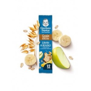 Фруктово-злаковый батончик Gerber® «Яблоко и банан»