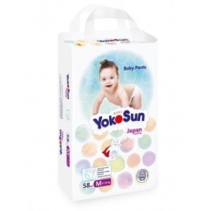 YokoSun Подгузники-трусики M (6-10 кг), 58 шт.