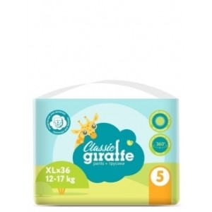 LOVULAR GIRAFFE Подгузники-трусики размер 5 XL (12-17)