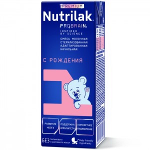 Смесь молочная стерилизованная Nutrilak Premium 1, 200мл