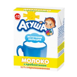 Молоко детское Агуша С пребиотиком с 12 мес 200мл
