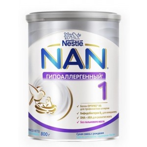 NAN® Optipro Гипоаллергенный 1 сухая молочная смесь для детей с рождения 800гр