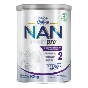 NAN® Optipro Гипоаллергенный 2 сухая молочная смесь для детей с 6 месяцев 800гр