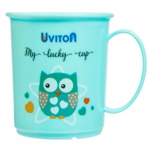 Uviton 0208 Кружка с ручками для самостоятельного питья бирюза,12+