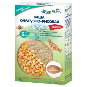 Каша безмолочная Fleur Alpine кукурузно-рисовая 175г с 5месяцев