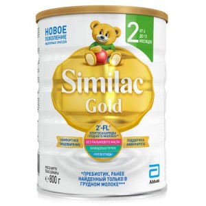 Similac gold 2 смесь сухая молочная для детей 800 гр.