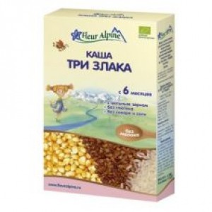Каша Fleur Alpine безмолочная "Три злака" 175гр