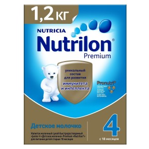 Молочко детское Nutricia Nutrilon Premium 4, с 18 месяцев, 1200 г