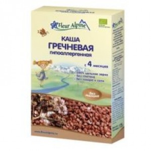 Каша Fleur Alpine Organic безмолочная гречневая гипоаллергенная 175гр